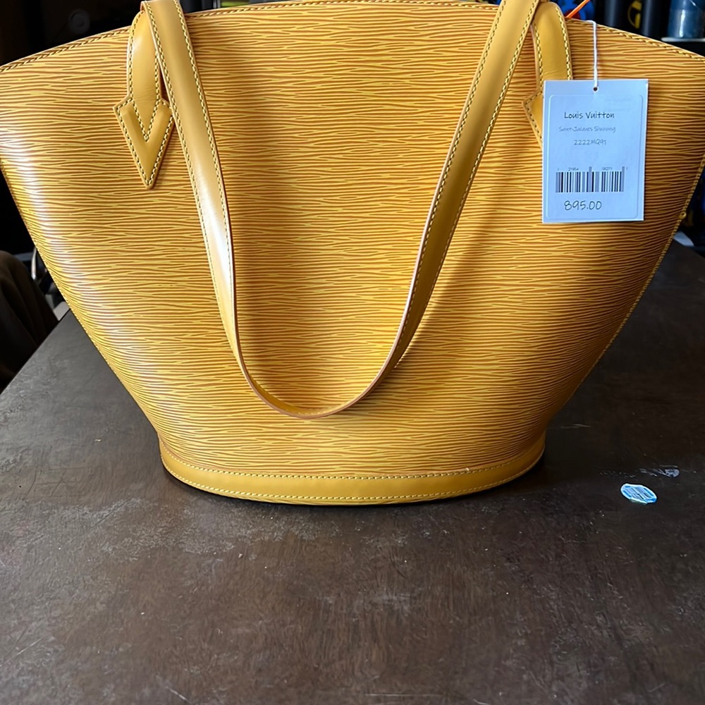 Louis Vuitton Saint Jacques Epi leather shopper. Sample from Saks 5th Ave.